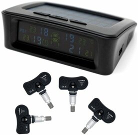 TyrePal Solar Colour Pro + 4 TCSI Interne Sensoren &ndash; Draadloos TPMS Bandenspanningsmeter
